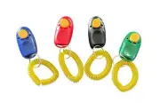 Pet Training Clicker - 6 Pack of Dog and Cat Clickers with Wrist Strap in 4 NEW