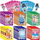 32PCS Trolls Make a Face Stickers DIY Art Make Your Own Cartoon Anime Stickers.