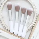 Plastic Powder Blusher Brush White Stem Powder Brush Highlight Brush