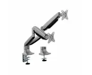 Brateck LDT82-C024E DUAL SCREEN HEAVY-DUTY MECHANICAL SPRING MONITOR ARM For most 17'~35' Monitors, Matte Silver(New)