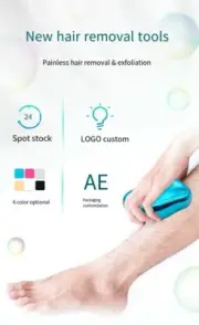 Crystal Hair Eraser – Unisex- Reusable Glass Epilator for Easy Hair Removal.