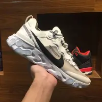 在飛比找Yahoo!奇摩拍賣優惠-Nike React Element 87 半透明 黑米白灰