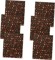 FRCOLOR 6pcs Present Paper Snowflake Wrapping Paper Xmas Present Wrapper Wrapping Xmas Bundle Party Decorations Christmas for Crepe Black