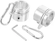 Milisten 1 Pair Rotating Aluminum Alloy Flag Pole Rings Wrap Design for Tangle Flag Display Easy to Install and Remove Durable Spinner Mounting for Seamless Rotation