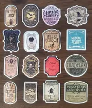 Lot #2 - Sticker / Decals / Scrapbook / Skateboard - Apothecary / Potion / Spell
