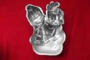Lenox Yuletide Metal Serveware Snowman Chip & Dip Tray NIB