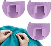 Edge Stitching Tool | Needle Gauge Quilting Ruler,Set of 3 Measuring Thumb Guide Ruler for Beginners Hemming Crafts Straight and Curved Seams