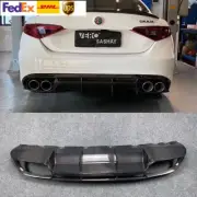 Real Carbon Fiber Rear Trunk Diffuser Bumper Lip For Alfa Romeo Giulia 2017+ (for: Alfa Romeo)