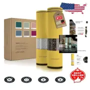Elegant Yellow Spice Grinder Set - Adjustable Manual Salt & Pepper Mills