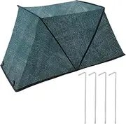 Plant Shade Tent, Elevated Garden Bed Cover, Foldable Protector, Breathable Net, Anti-UV Sunshade with 4 Ground Spikes for Seedlings Vegetables Greenhouse, 31.5x13.4x13.8 in Green