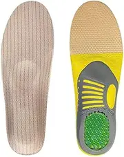 [Generic] Heavy Duty Maximum All Day Comfort and Support Shoe Insole, Women's/Men's (Yellow, L)