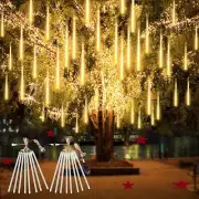 2pk Extendable Meteor Shower Outdoor Christmas Lights 16 Tubes 384 LEDs