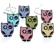 Pastel WINKING OWL BRADS 5 colors Scouts Hoot Baby Bird Card Making Scrapbooking