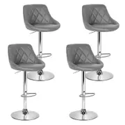 4 x Swivel Bar Stools Grey