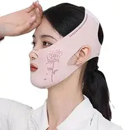 Reusable Chin Strap, V-shaped Chin Face Tightening Band, Face Lifting Mask for Women, Face Mask V Line Lifting Mask, Can Be Used Anytime, Pink