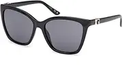 [GUESS] GU00191 01A Shiny Black 56/16/140 Women's Sunglasses, 01a Shiny Black, 56/16/140