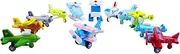 HONMEET 12pcs Mini Aircraft Model Fly Toy Plane Toy Wooden Boys and Girls Desktop Decoration