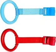 QUMIIRITY Baby Bed Rings Standing Pull Ring Toy Crib Hanging Pull Rings Safe Comfortable for Baby's Hands
