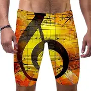 [FNETJXF] Jammers for Men, Swim Briefs for Men, Music Notes Art