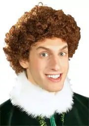 Buddy the Elf Adult Wig Curly Will Ferrell Halloween Rubies