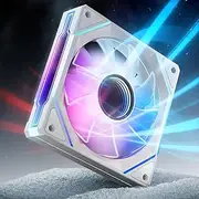 AsiaHorse ARGB PC Fan 120MM RGB Case Fan 1 Pack [Infinity Mirror] [HDB] 1800RPM RGB Fan 5V 3PIN ARGB 12V 4PIN PWM 50000 Hours Lifespan Compatible with Asus Aura ASRock MSI RGB SYNC