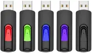 5 Pack 64GB USB Flash Drive, USB 2.0 Memory Stick Thumb Drives Jump Drive Pen...