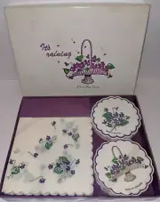 NIB Vtg Freund-Mayer Paper "It's Raining" BEVERAGE NAPKINS & COASTERS England