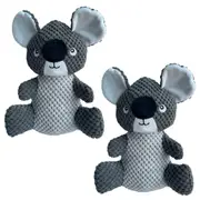 2x Paw Play Plush Koala Chew Soft Plush Squeak Sound Cat/Dog Pet Play Toy 25cm