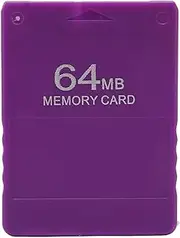 64MB High Speed Game Memory Card, FMCB1.966 Gaming External Data Card Compatible with all Playstation 2 and Slim Line Version,Plug and Play,PS2 Console Games Accessories(Purple)