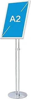 Adjustable Pedestal Poster Stand,8.5 X 11 Inches Floor Standing Sign Holders,11 X 17 Inches With Heavy Duty Round Base Both Vertical And Horizontal A2 Inches Menu Sign Display A2