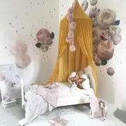 Baby Crib Bed Canopy Curtain Chiffon Mosquito Net Kids Hanging Dome Tent