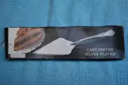 SILVER PLATED Vintage Cake Server - Pie Lifter. #302 Pelle A Gateau. ENGRAVED.