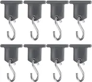 RV Awning Light Clips, 8Pcs Camper RV Awning Hooks Lights Accessory Holders, S Shaped Hook Hangers for Christmas Party Camping Tent Indoor and Outdoor Supplies