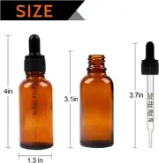 NEW 1 oz. Four pack amber glass dropper bottles w/ two funnels-Fill up anything!