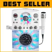 Portable Bluetooth Karaoke Machine with LED Disco Lights - Family Fun System