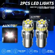 2x LED Front Turn Signal DRL Parking Light Bulbs 6500K Xenon White 1157 BAY15D (for: Opel)