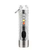 Mini Rechargeable Torch Camping, Emergency Flashlight - 450 Lumens - Max Beam Distance - upto 150 Metres - White
