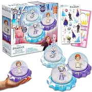 Disney Frozen II CRA-Z-Snow Make Your Own Glitter Snow Globes Kit Set for Kids - Bundle of Disney Snow Globes, Stickers, More | Frozen Snowdome for Girls, Boys