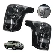 For Mitsubishi Triton L200 MQ 15-18 Pair LR Rear Tail Lamp Lights Smoke W/Bulbs (for: Mitsubishi)