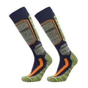 Nevenka Ski Socks for Skiing Snowboarding Outdoor Sports Performance Socks-DarkBlueGreen