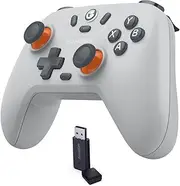 GameSir Nova Lite Wireless Controller – 2.4G & Bluetooth Gamepad for Windows PC, iPhone, Android, Switch & Steam Deck – Hall Effect Triggers, Turbo Function, Rumble Vibration (Gray)