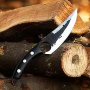 Handmade Fixed Blade With Finger Grip Skinning 9 inches Hunting Knife Best For Outdoor Camping Skinner Fishing Hiking Survival Stainless Steel Knives For Men