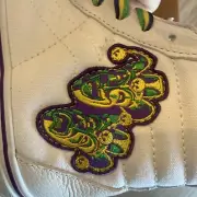 NEW - VANS SK8-HI MARDI GRAS WHITE/TRUE WHITE - SIZE 5 Unisex- (VN0A7Q5NWC6)