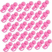 Kisangel 50pcs Simulated Karaoke Microphone Mini Microphone Mini Karaoke Machine Miniature Mic Model Kataoke Machine Miniature Musical Instruments Dollhouse Decor Pink Plastic