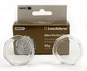 Leuchtturm1917 ULTRA coin capsules for 50 p (27,30 mm), pack of 10