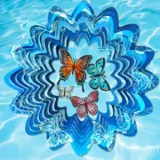 Butterfly Wind Spinners,12In Stainless Steel 3D Wind Spinner for Yard and Gar...