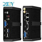 XCY Fanless Mini PC Intel Celeron J1900 Quad-Cores 2.0GHz 2x RS232 2x LAN Windows 10 Linux Embedded IoT Industrial Computer NO RAM NO SSD NoWiFi Penti