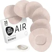 Not Just A Patch Air Dexcom G7 Adhesive Patches (20 Pack) - Strong and Light Stelo CGM & Dexcom G7 Over Patches with Ultra-Hold 14 Day Adhesion, Durable Sensor Covers - Beige