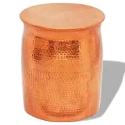 Hammered Aluminium Stool/Side Table Brass/Copper Colour vidaXL