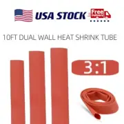 Heat Shrink Tubing Waterproof Marine Dual Wall Shrinkable Wire Wrap Tube 3:1 Kit